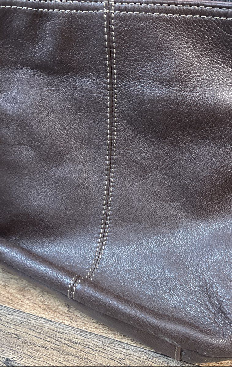 Wilsons Leather Brown 2000s Pebbled Leather Crossbody Bag NWT