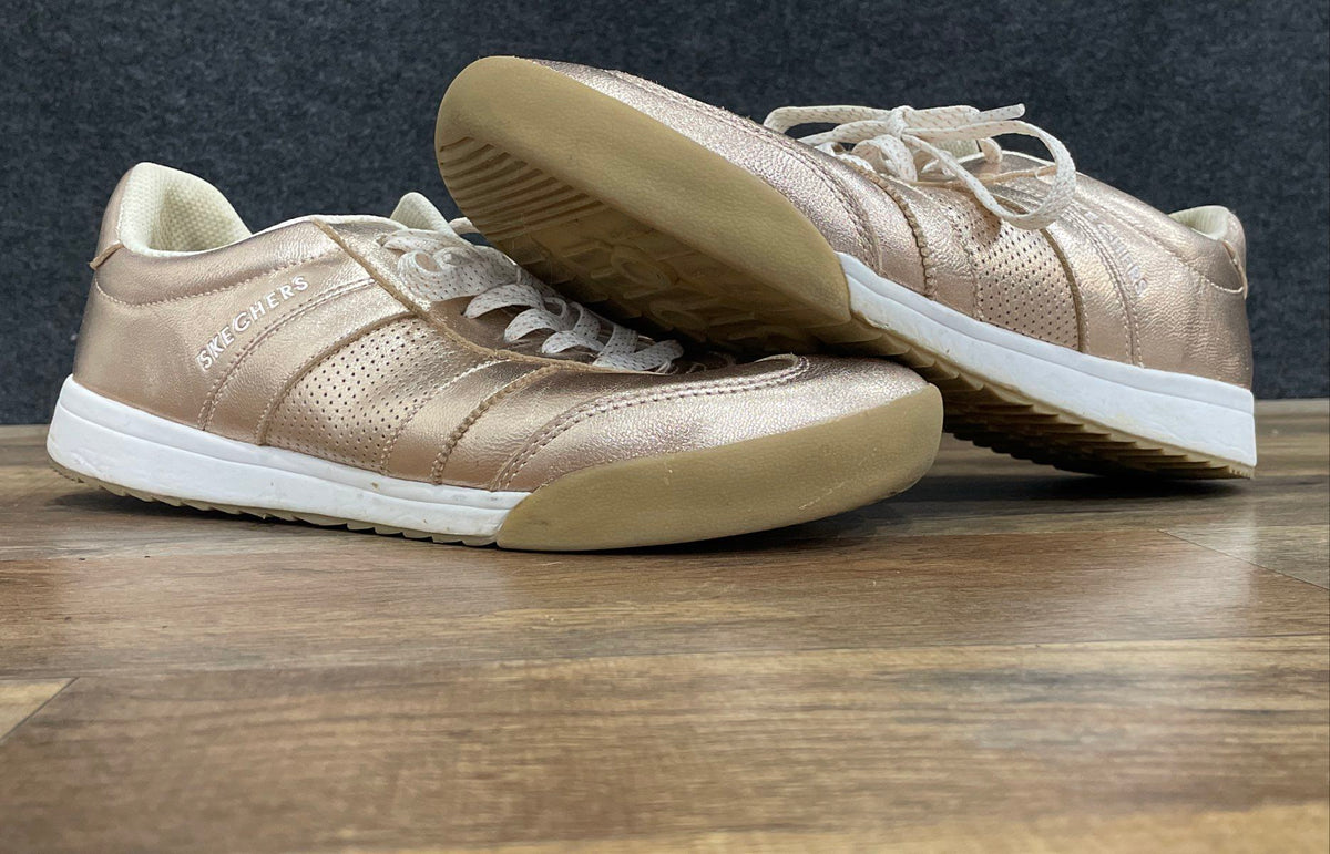 Skechers Rose Gold Metallic Low Top Sneaker Women's Size 10