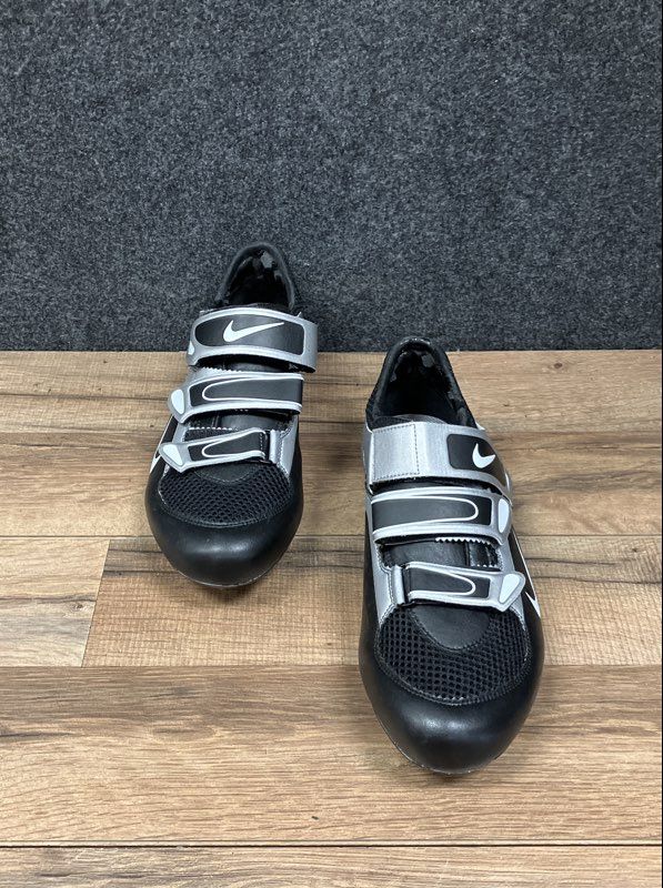 Nike Poggio Carbon Fiber Cycling Shoes Black Silver Size 8