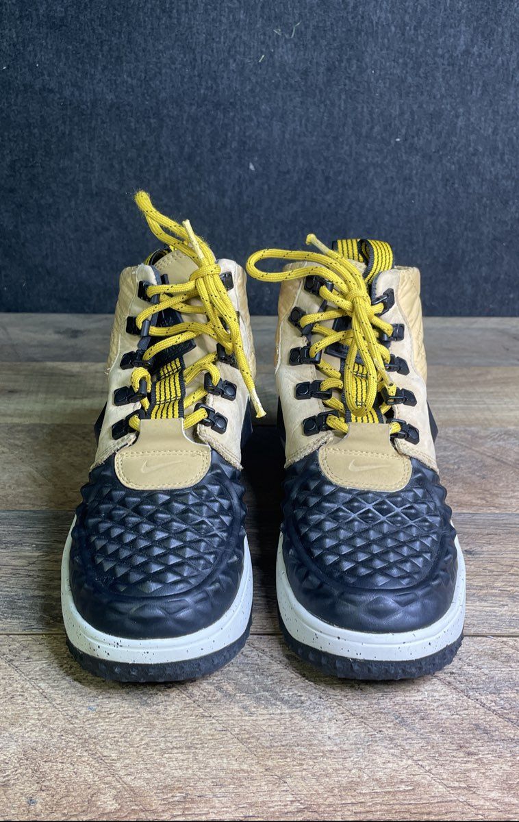 Nike Lunar Force 1 Duckboot '17 Metallic Gold Black GS Sneakers Size 4Y