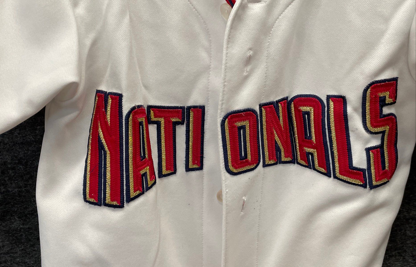 Majestic Men's Washington Nationals Dmitri Young 21 Baseball Jersey White Sz S