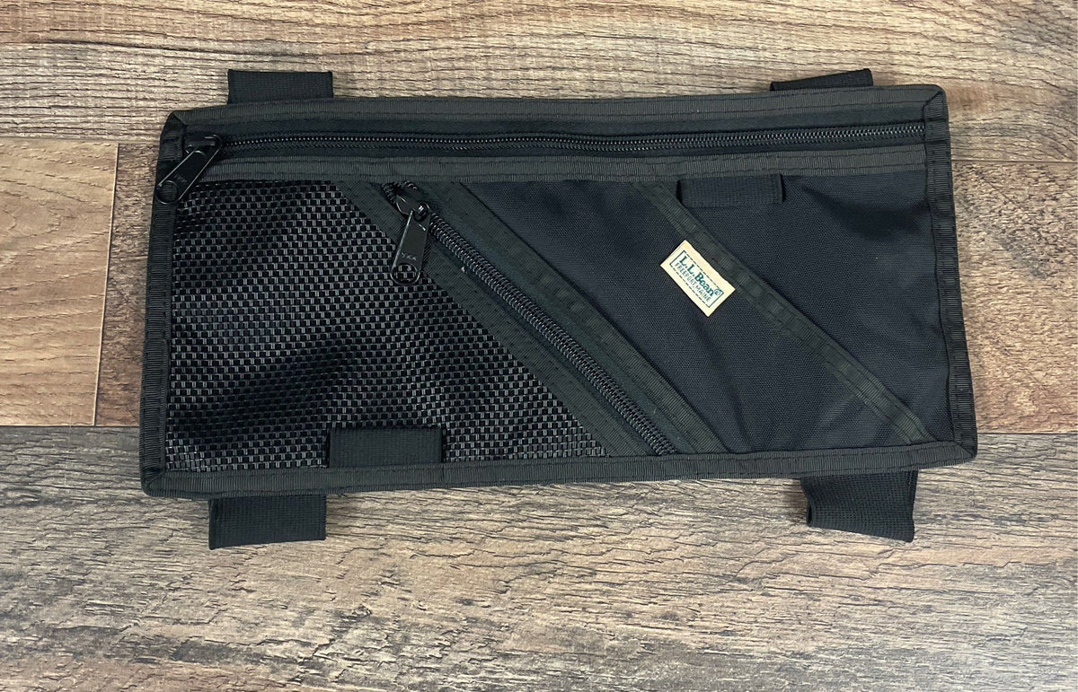 L.L. Bean Black Nylon Sun Visor Organizer Multi Pocket Automotive Storage
