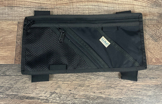 L.L. Bean Black Nylon Sun Visor Organizer Multi Pocket Automotive Storage
