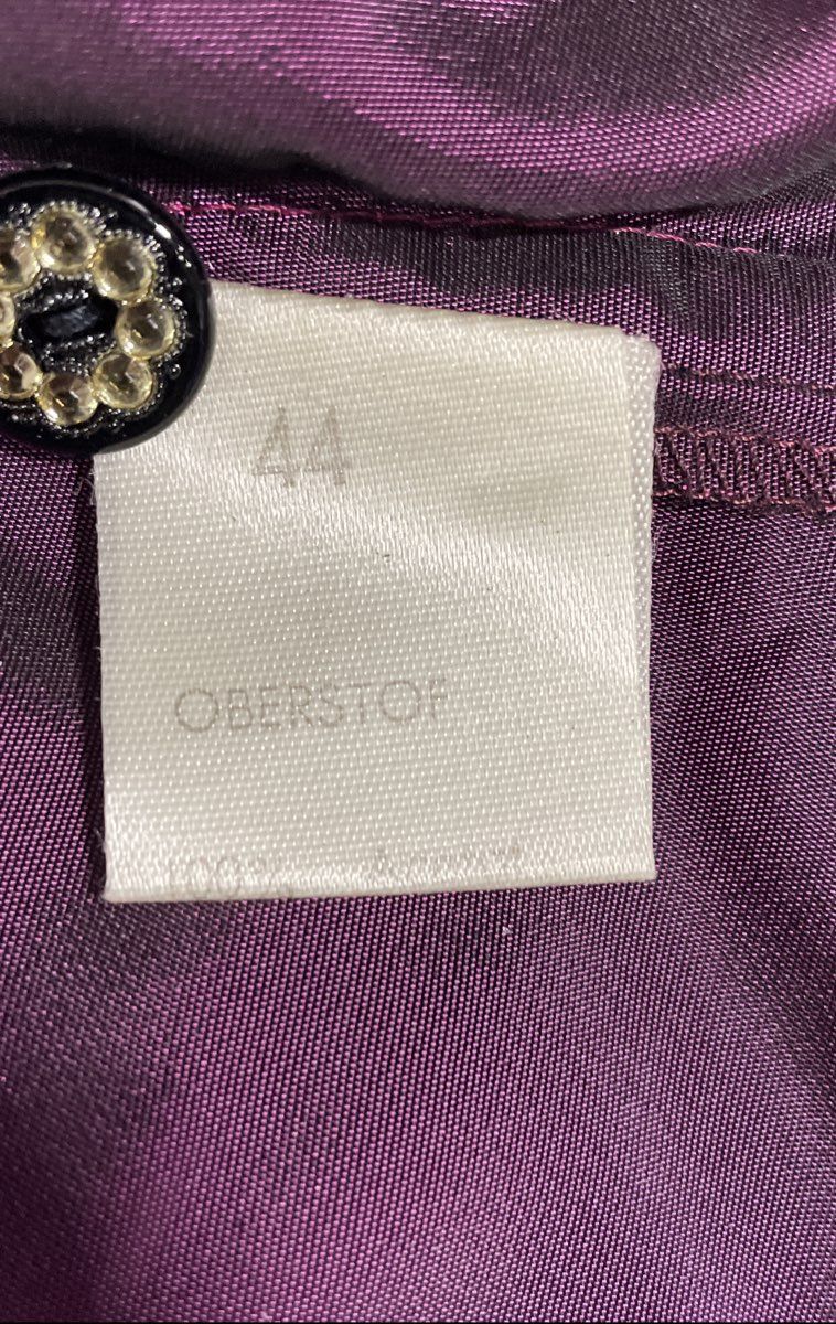 Vintage 80s Brigitte Both Women's Purple Taffeta Top West Germany Sz 44