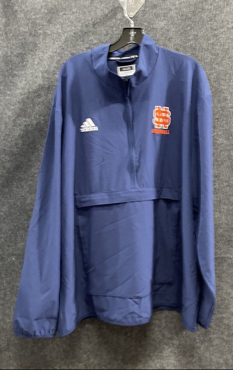 Adidas Men's Navy Under the Lights 1/4 Zip Baseball Windshirt Sz 2XL NWT Team