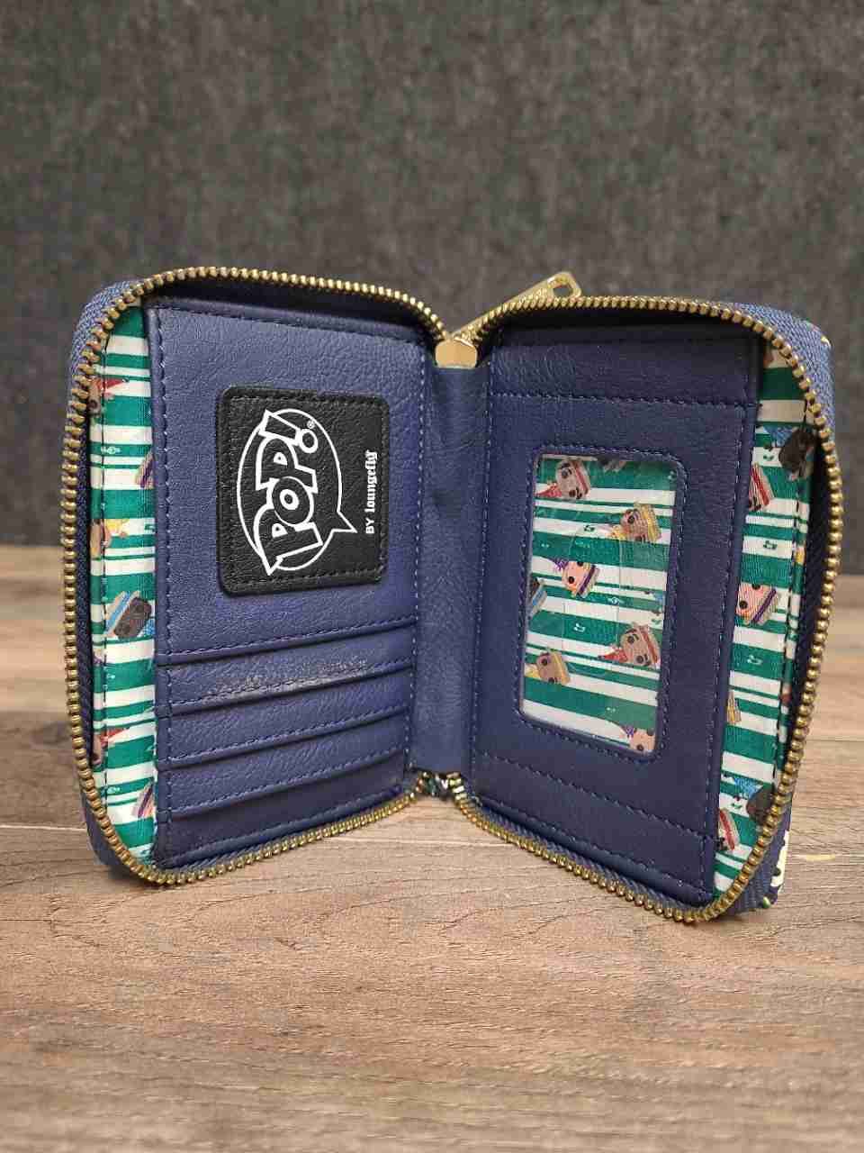 Disney Parks Funko Pop Park Icons Navy Blue Zip Around Wallet