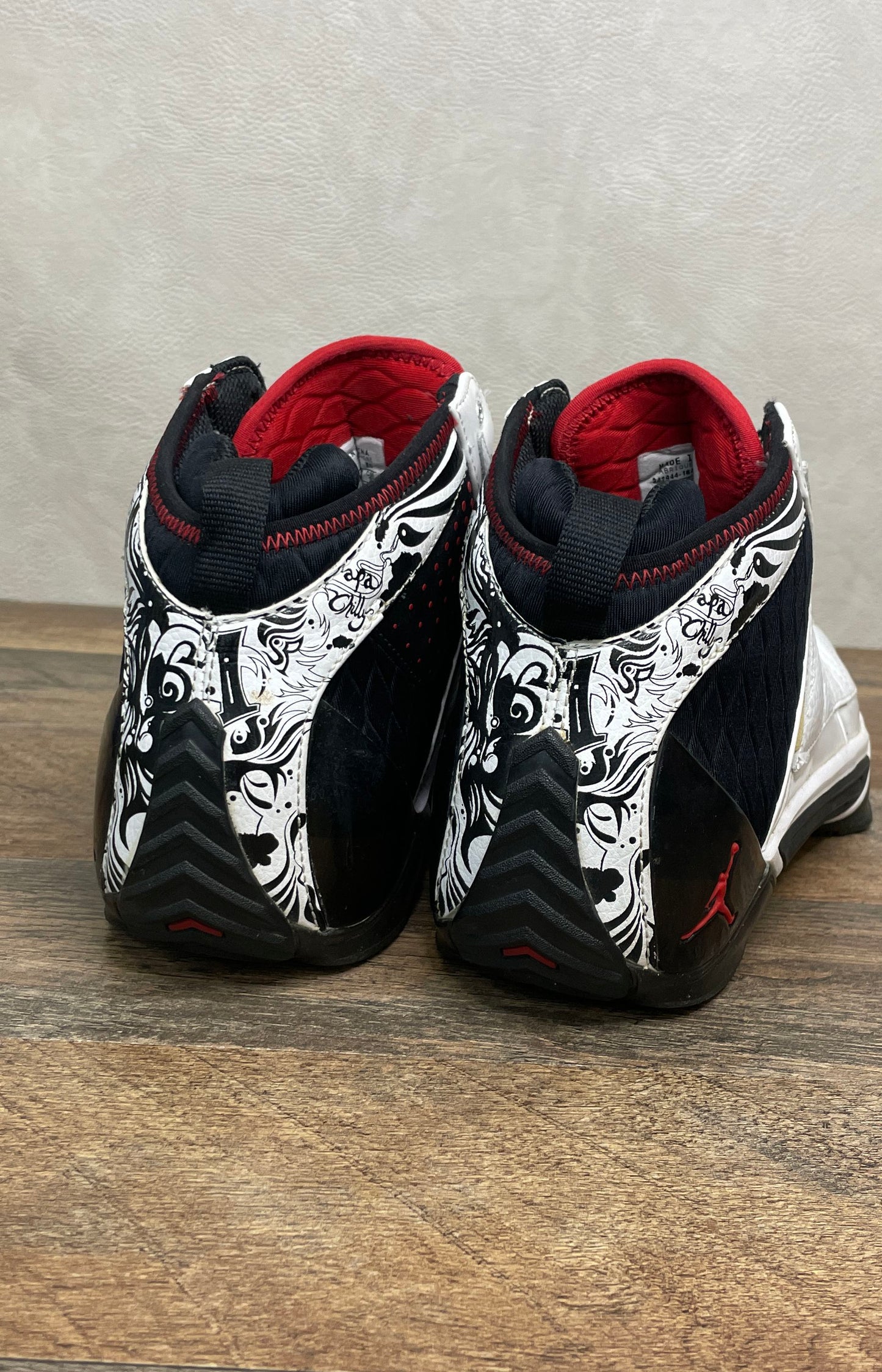 Nike Jordan CP3.II Chris Paul White Black Varsity Red Basketball Shoes Size 10