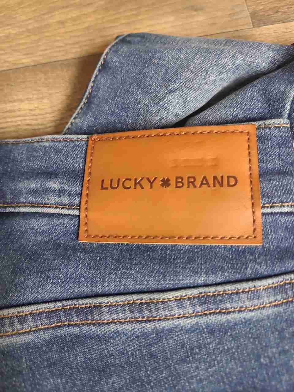 Lucky Brand Women's Blue Faded Whiskered Skinny Jeans Sz 0/25