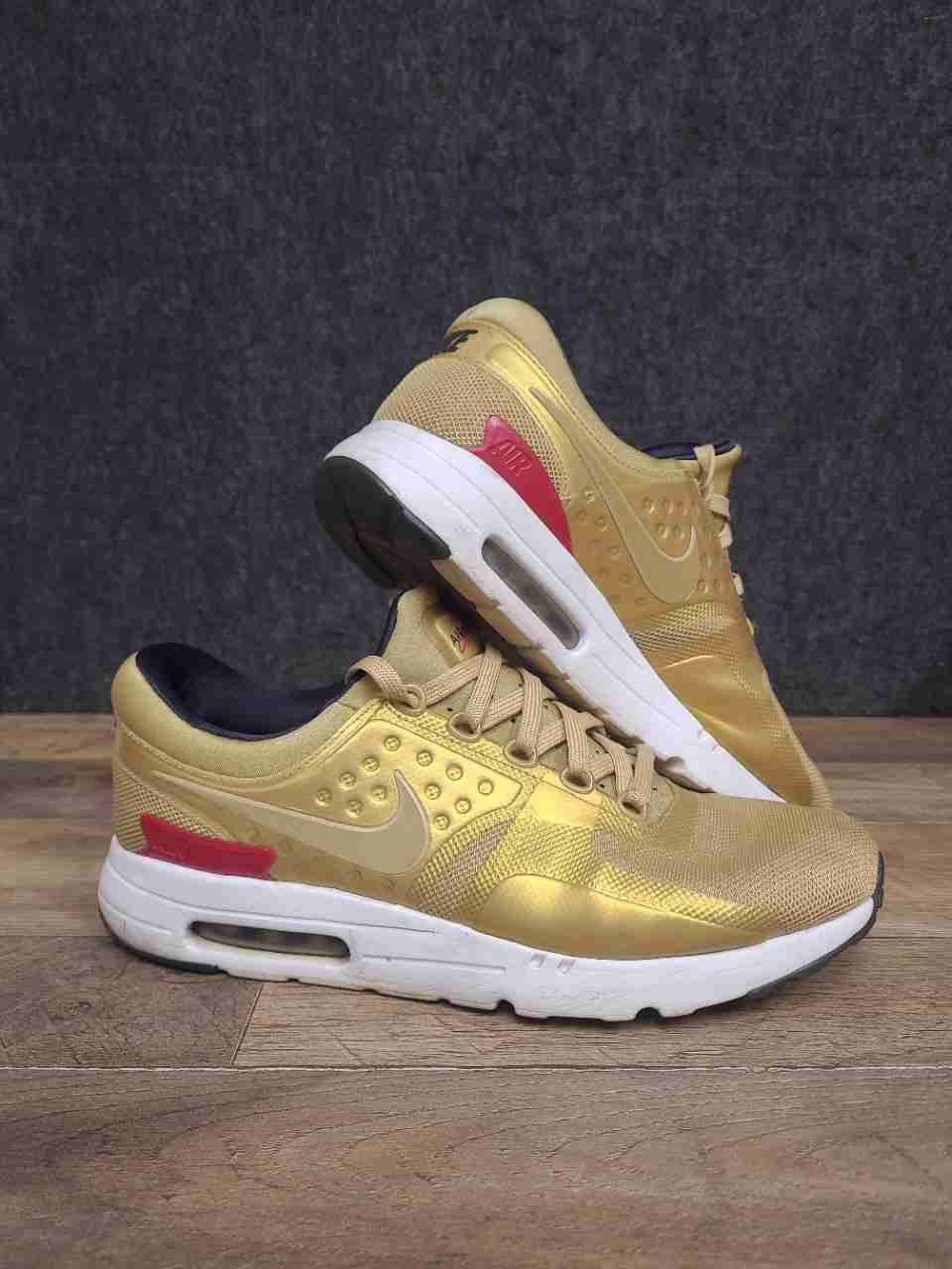 Nike Air Max Zero Metallic Gold Men's Running Shoes 789695-700 Size 10