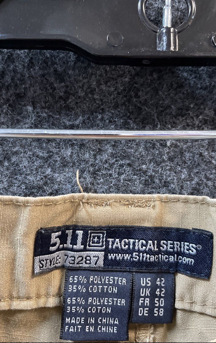 5.11 Tactical Men's Khaki Ripstop Cargo Shorts Style 73287 Utility Strap Sz 42