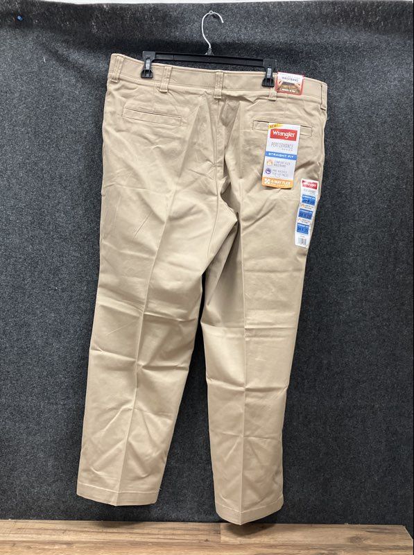 Wrangler Men's Performance Series Straight Fit Flex Khaki Pants 38x29 NWT
