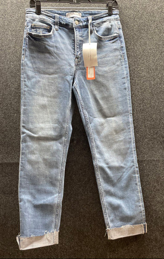 Flying Monkey Women's Mid Rise Cuffed Slim Straight Jeans Blue Sz 29 NWT