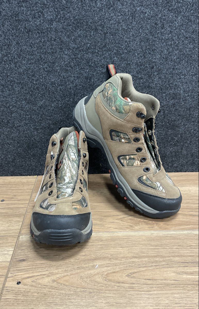 Coleman Griz Camo Tan Suede Leather Hiking Boots Men's Size 11.5