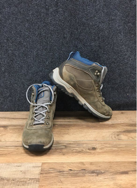 Timberland Norwood Mid Waterproof Hiking Boots Brown Blue Women's Size 8.5