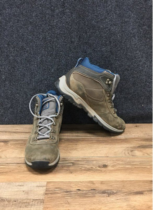 Timberland Norwood Mid Waterproof Hiking Boots Brown Blue Women's Size 8.5