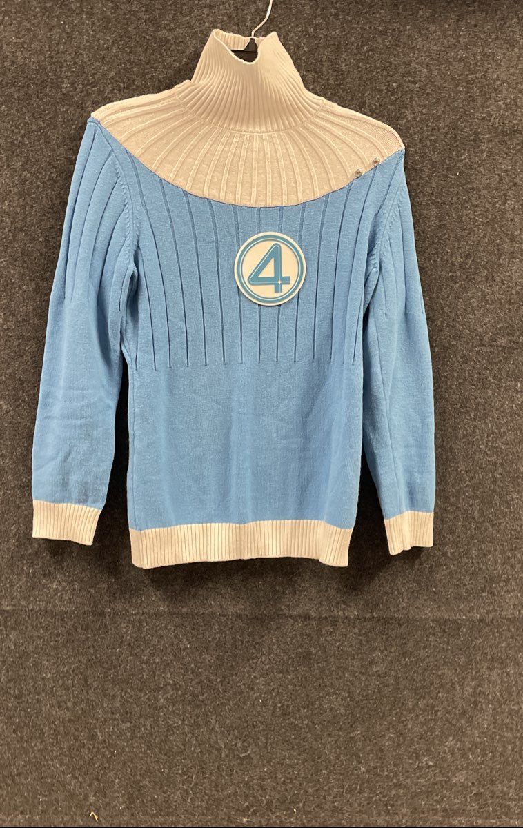Her Universe Marvel Fantastic 4 First Steps Womens Blue Turtleneck Sweater Sz MD