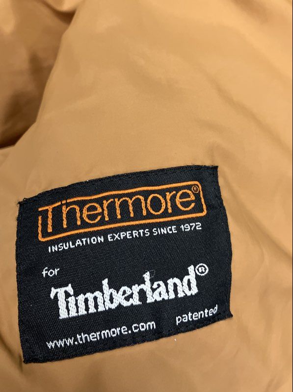 Timberland Men's Black Thermore Quilted Puffer Jacket Full Zip Insulated Sz L