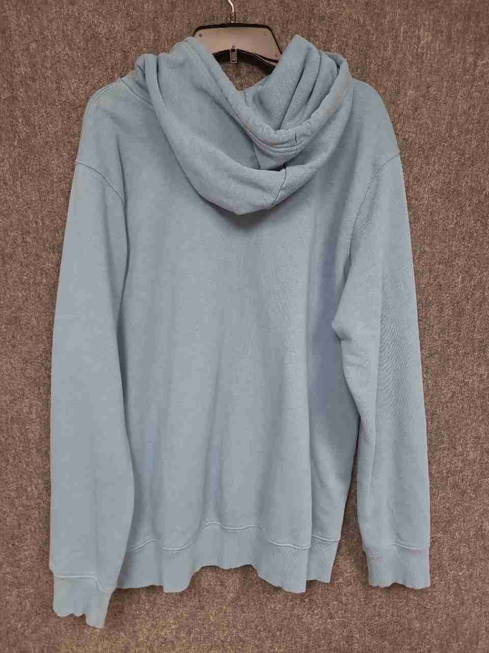The North Face Men's Pullover Hoodie Blue Brown Big Logo Graphic Size XL