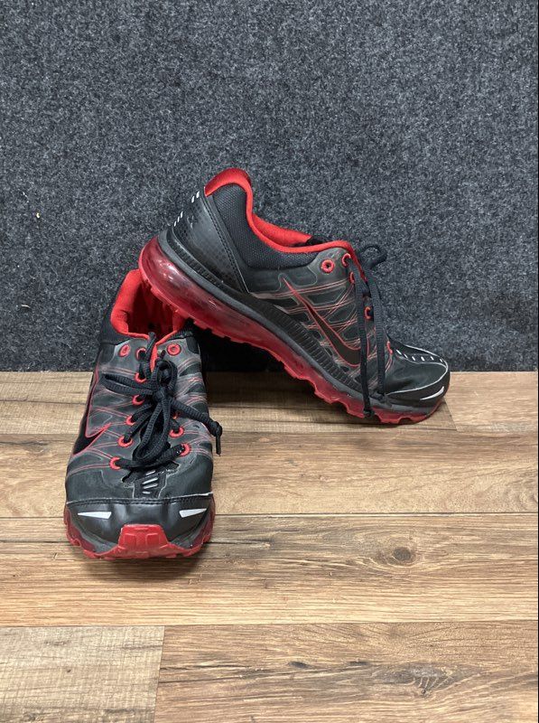 Nike Air Max+ 2009 Black Sport Red Women's Running Shoes Size 8.5