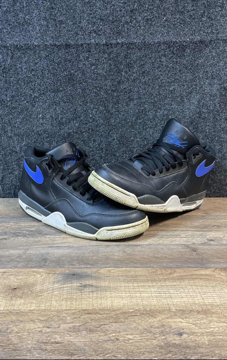 Nike Flight Legacy Black Hyper Royal Basketball Shoes Size 10.5