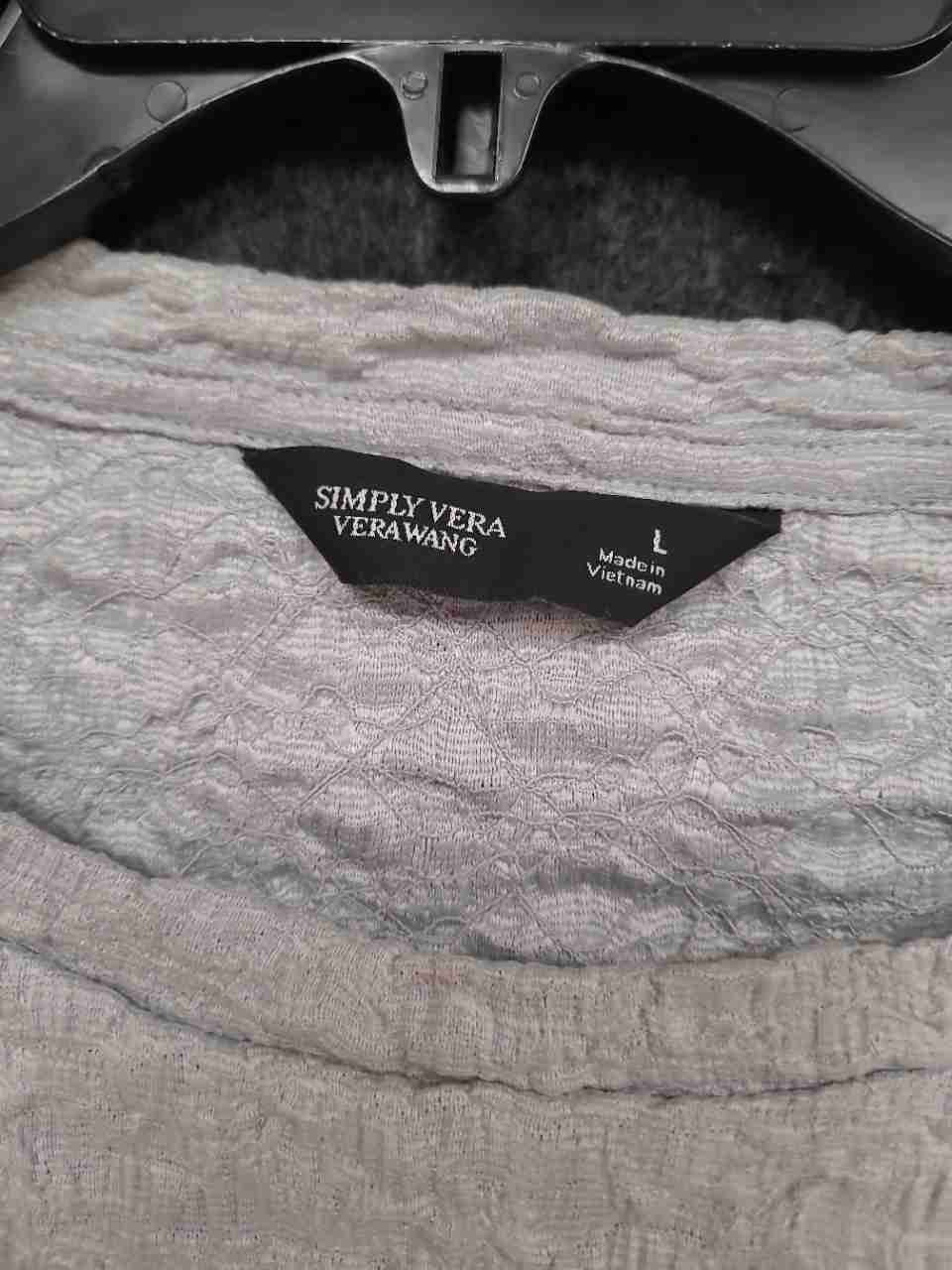 Simply Vera Vera Wang Women's Short Sleeve Textured Tops Lot Orange Gray Sz M L