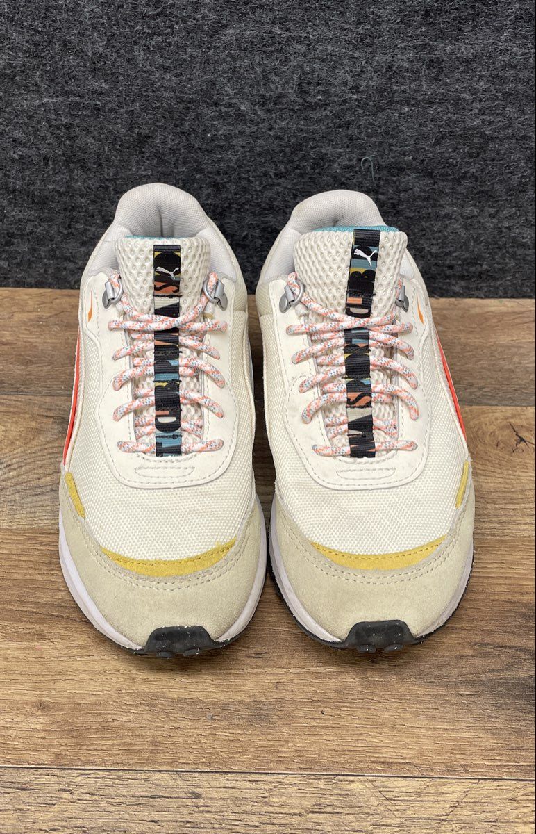 Puma City Rider Marshmallow White Mineral Yellow Lifestyle Sneakers Size 6.5