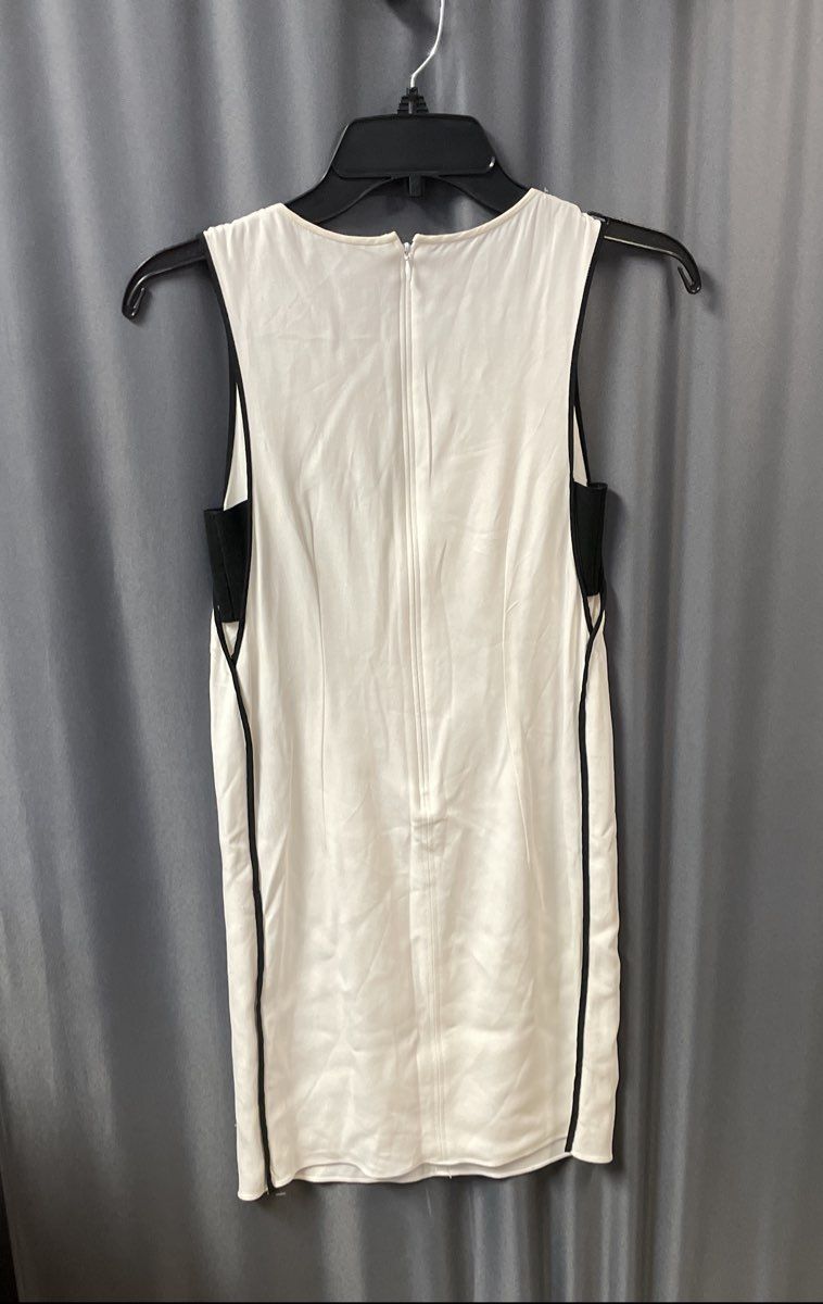 Rag & Bone Women's White Black Contrast Side Panel Sleeveless Dress Sz 2