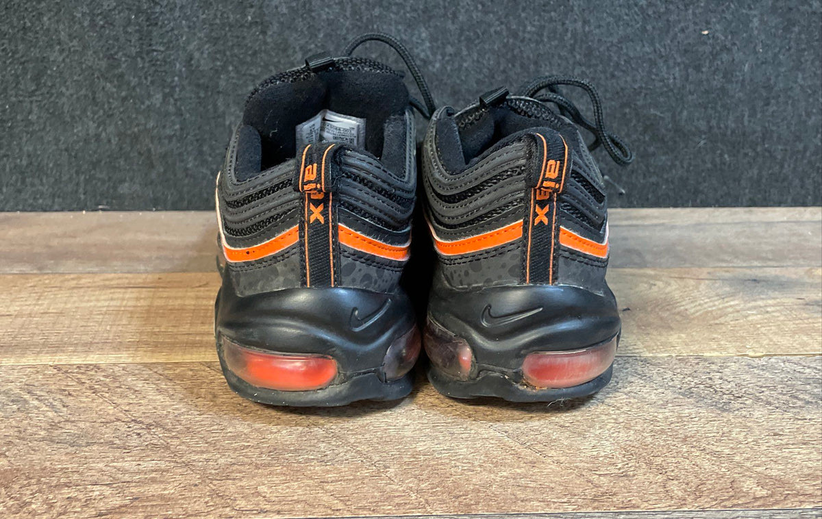 Nike Air Max 97 Black Orange Safari GS Size 6Y