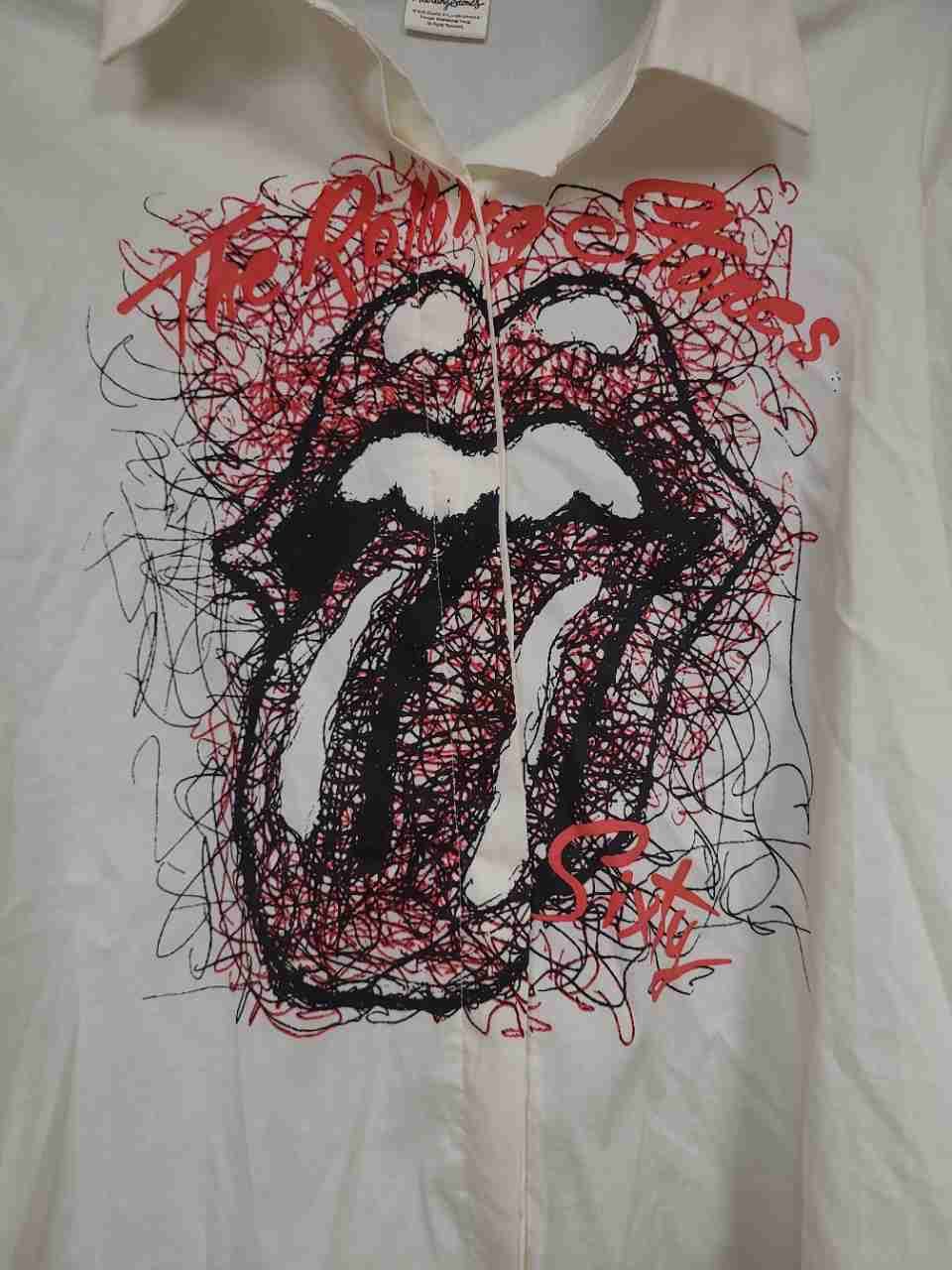The Rolling Stones Sixty Anniversary Button Up Shirt Bravado Sz XS