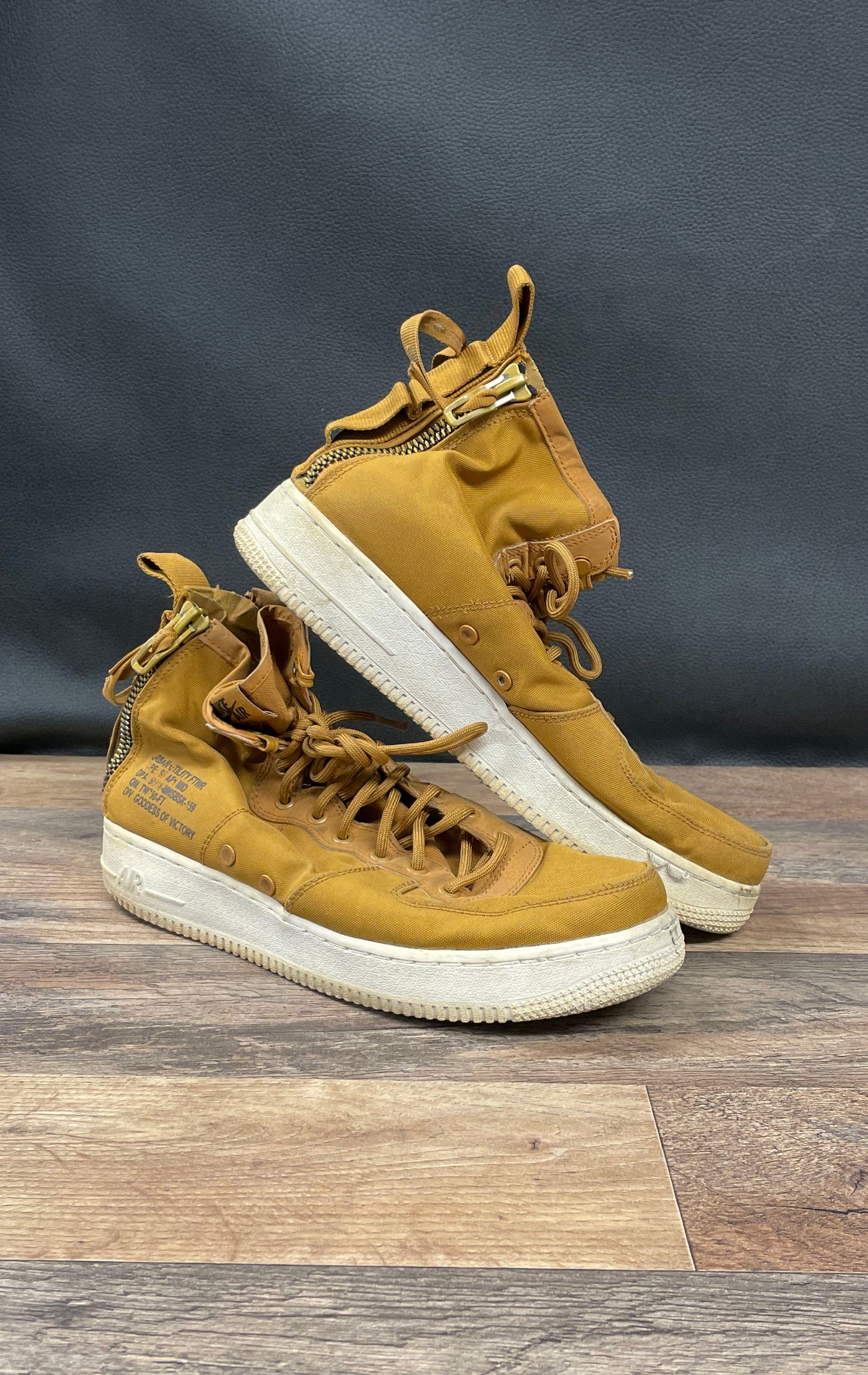 Nike SF Air Force 1 Mid Desert Ochre Mid Top Sneakers Size 9.5