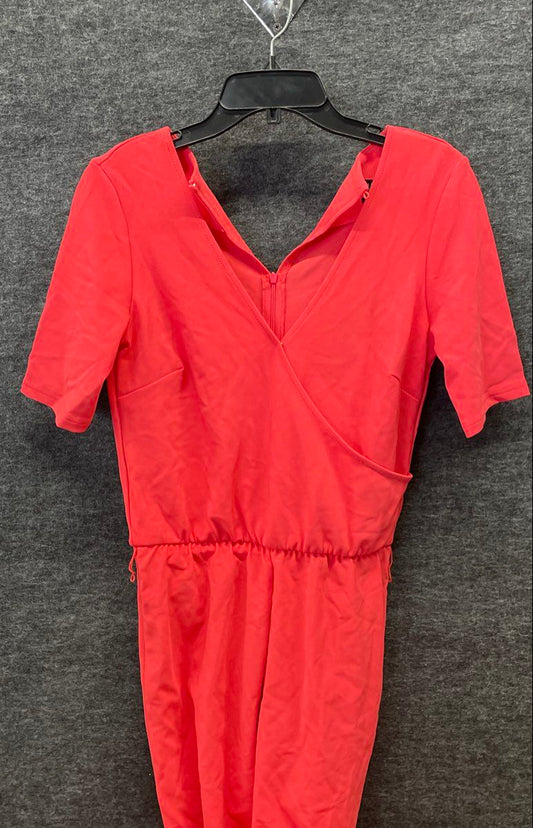 Boston Proper Women's Beyond Travel Belted Jumpsuit Pink Surplice NWT Sz XS