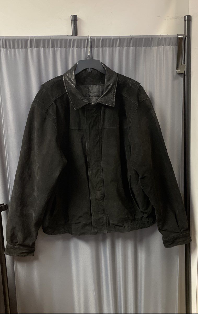 Knightsbridge Men's Black Suede Leather Jacket Full Zip Bomber Sz XL
