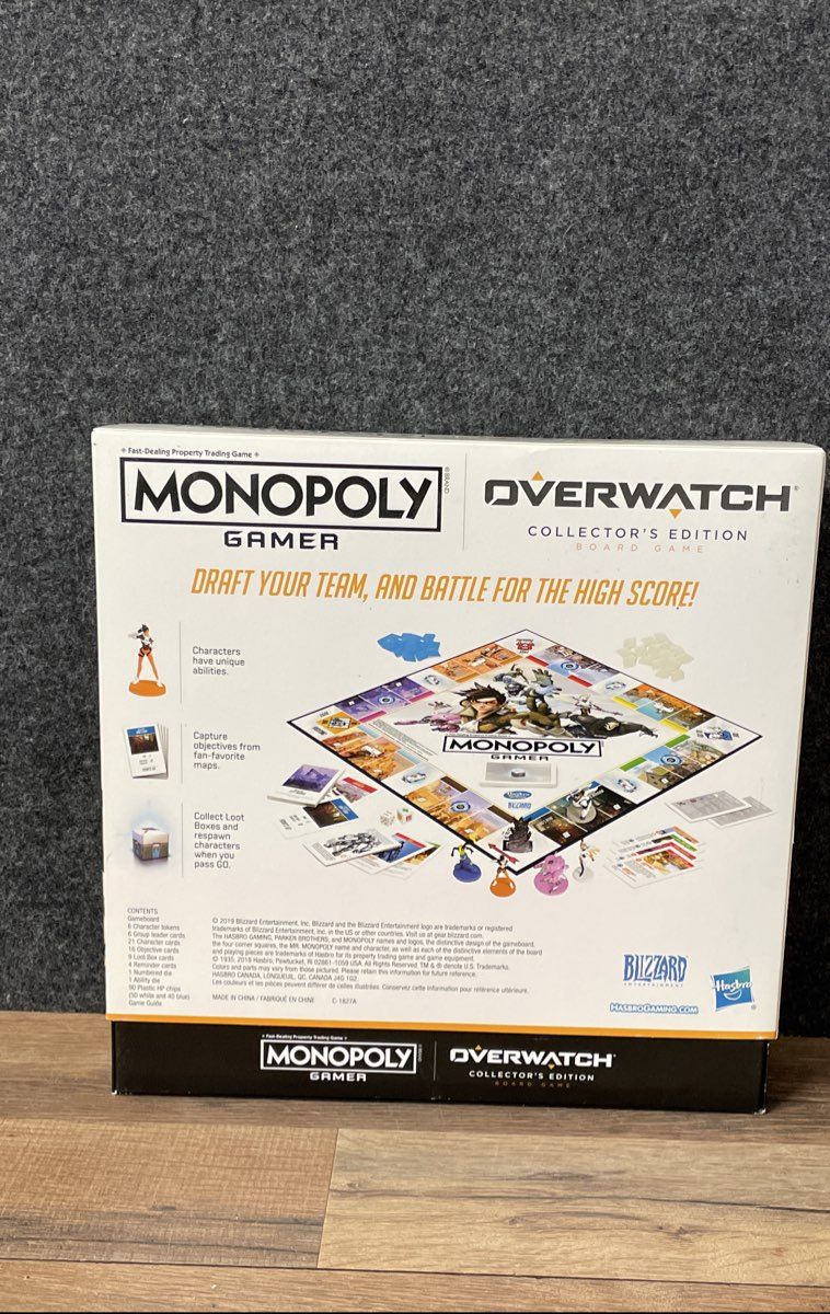 2018 Hasbro Monopoly Gamer Overwatch Collector's Edition Board Game Blizzard
