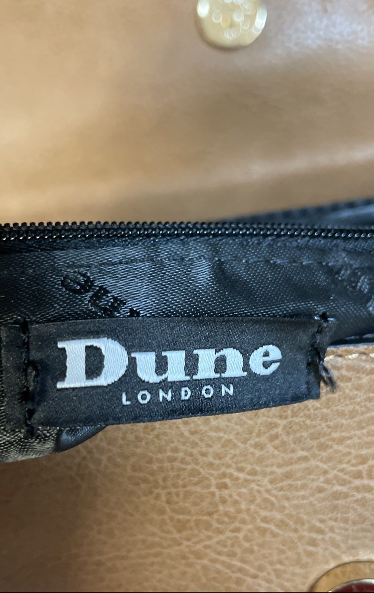 Dune London Tan Leopard Print Satchel Bag with Strap & Wallet Gold Hardware