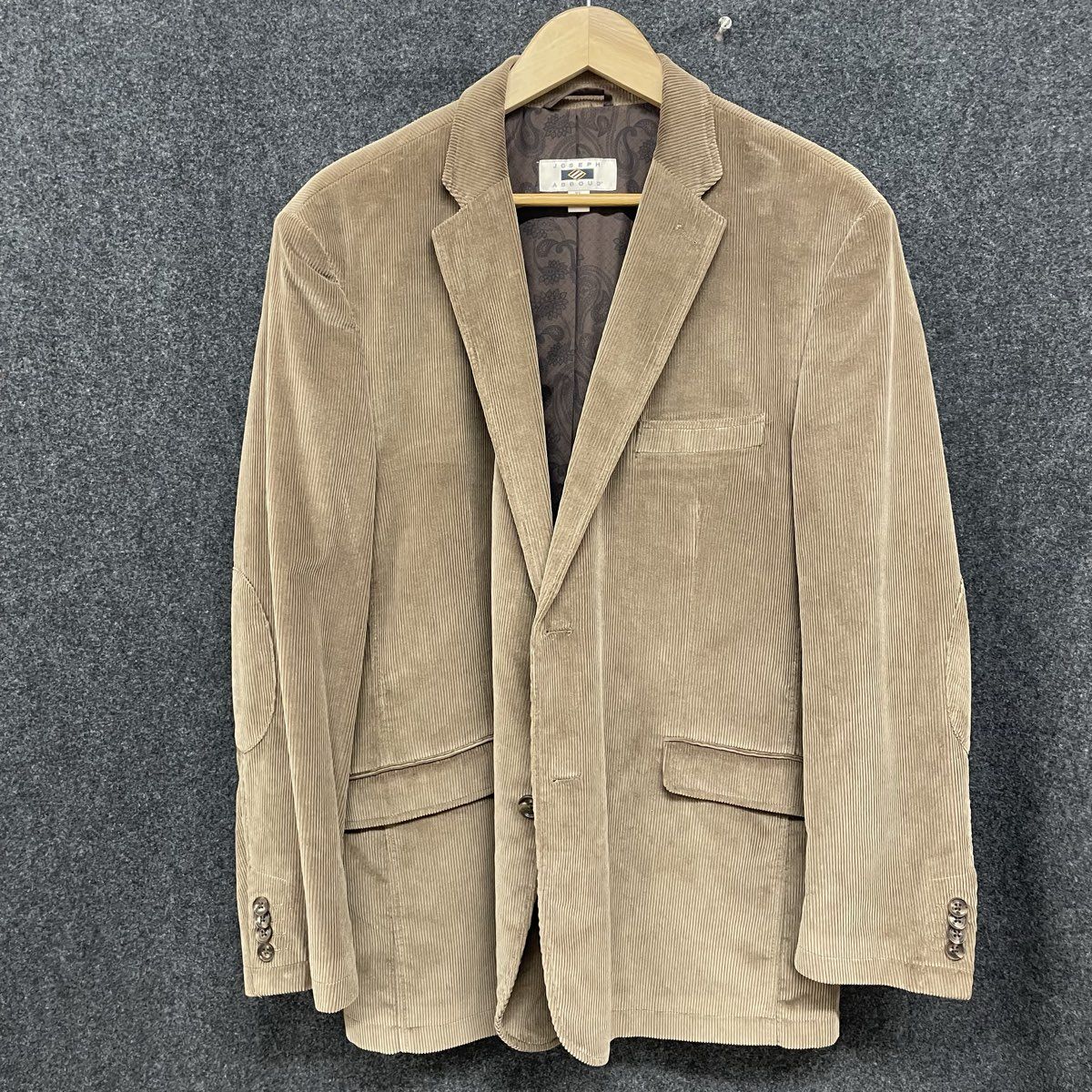 Joseph Abboud Men's Tan Corduroy Elbow Patch Blazer Sport Coat Size XL