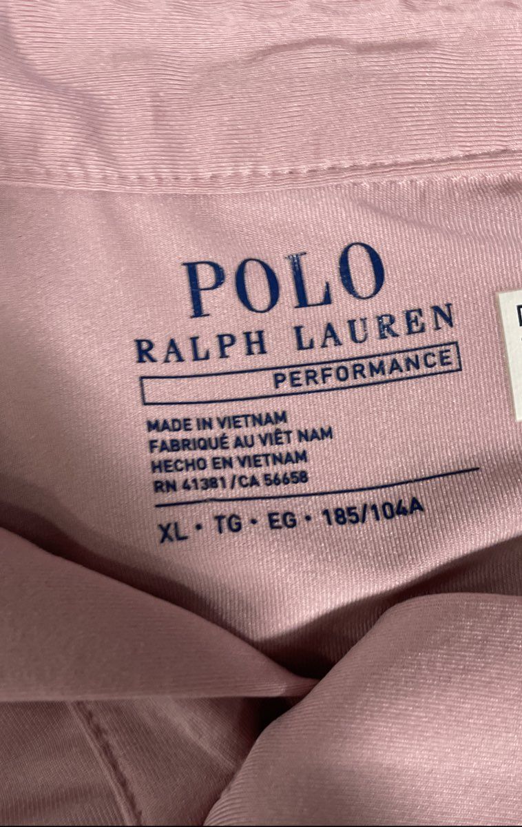 Polo Ralph Lauren Men's Pink Performance Short Sleeve Polo Shirt Sz XL