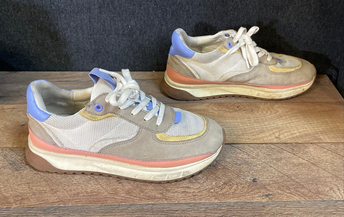 Madewell MWL Court Sneaker Multi-Color Gray Blue Pink Low Top Size Women's 7.5