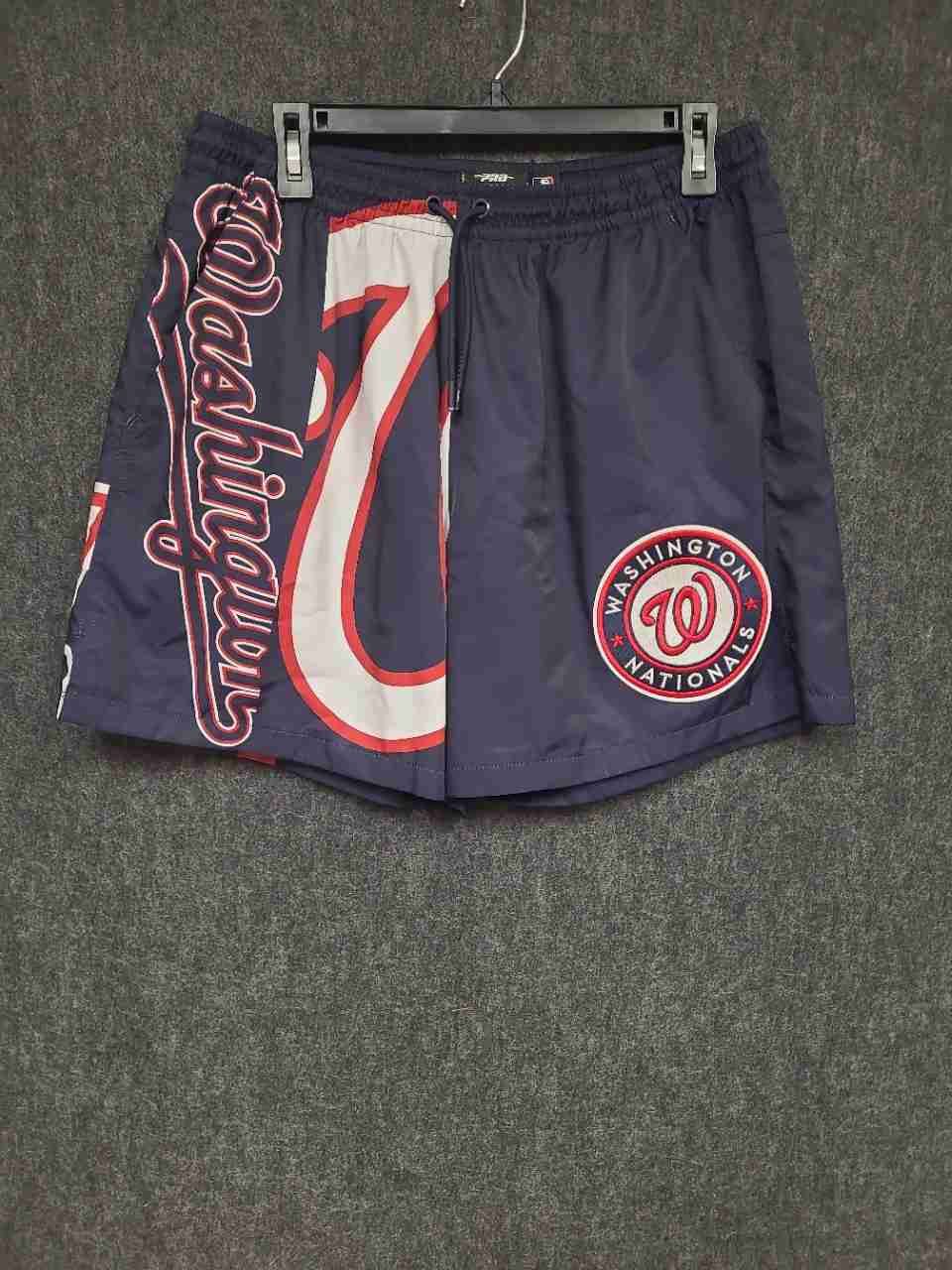 Pro Standard Men's MLB Washington Nationals Navy Luxury Athletic Shorts Sz L