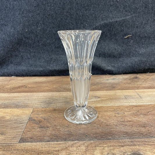Vintage Style Clear Glass Vase