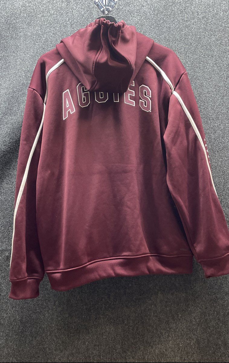 Adidas Men's Texas A&M Aggies Maroon AEROREADY Full Zip Hoodie Size L