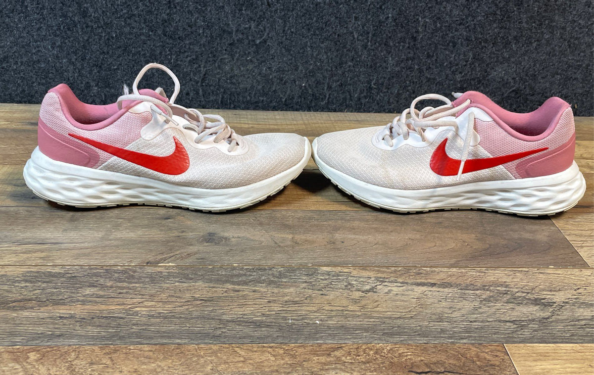 Nike Revolution 6 Next Nature Soft Pink White Red Women's Running Shoes Size 9.5