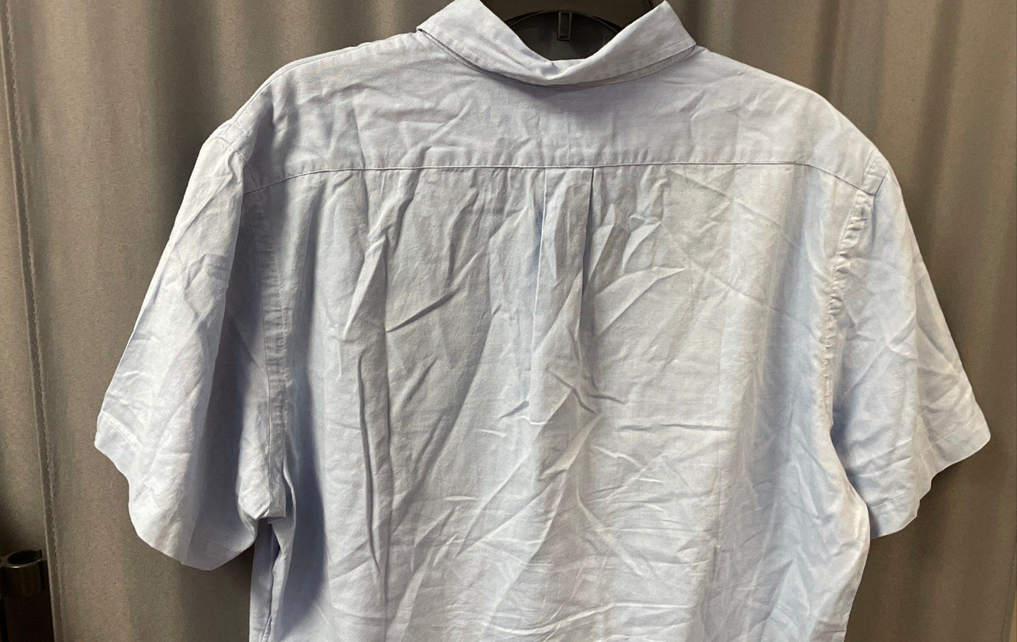 Ralph Lauren Men's Light Blue Slim Fit Chambray Oxford Short Sleeve Shirt XL