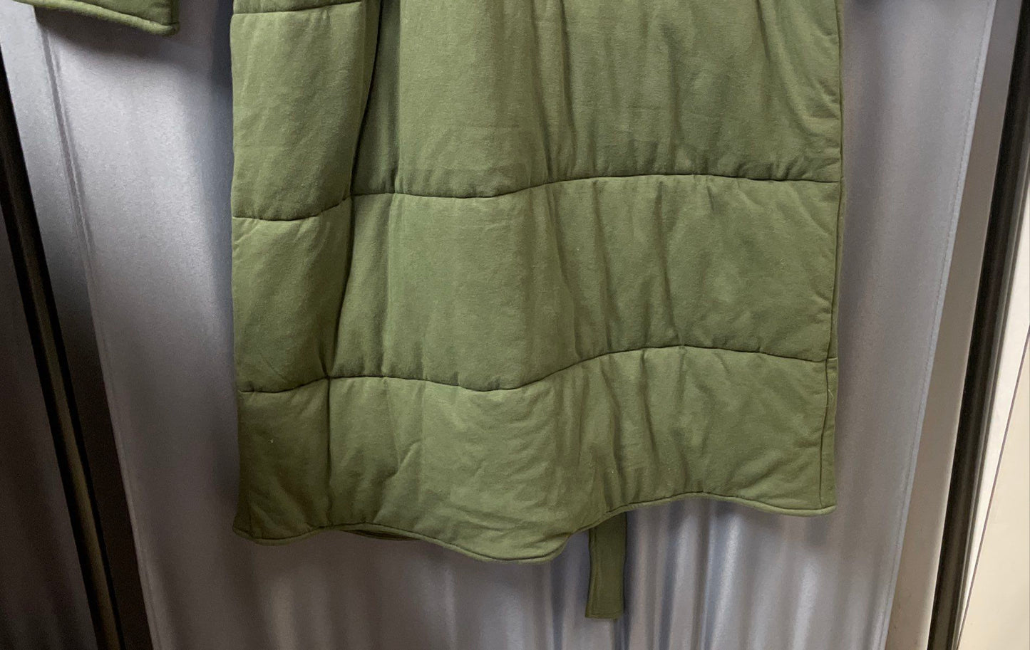 G by Giuliana Women's Green Quilted Belted Puffer Robe Housecoat Sz M