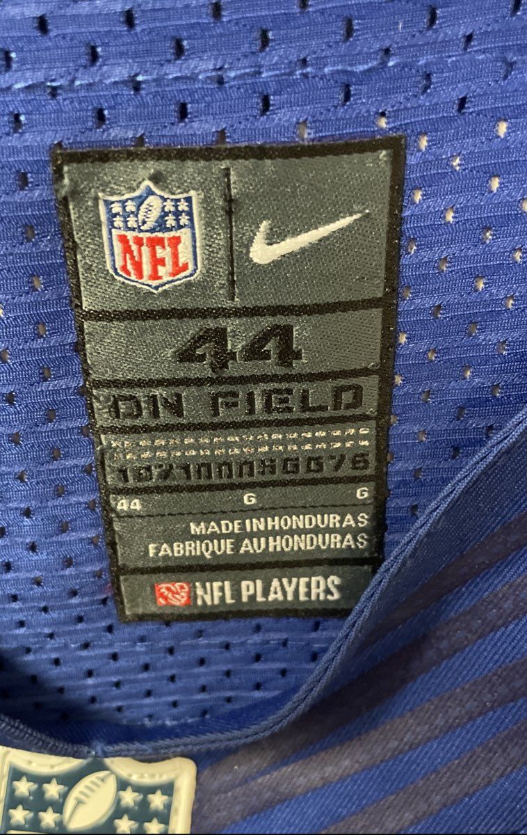 Nike Men's NY Giants Sterling Shepard #87 On Field Blue Football Jersey Sz 44