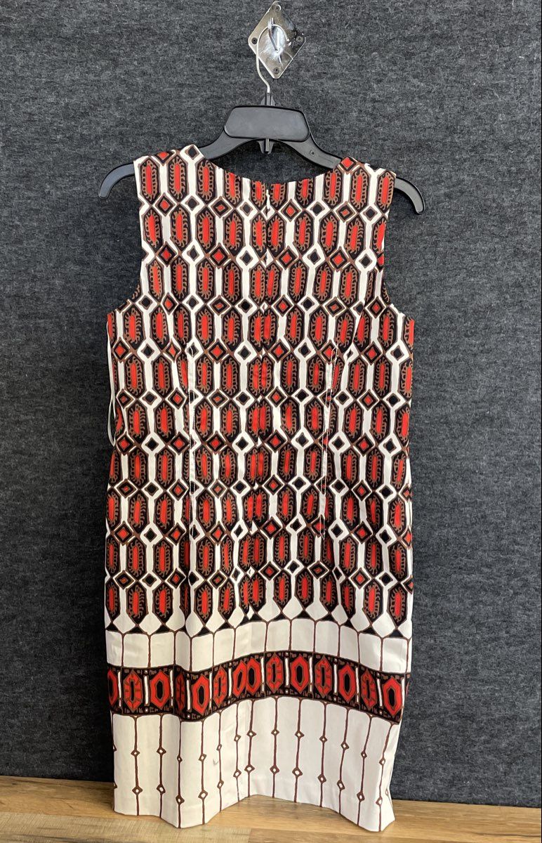 Talbots Women's Geometric Shift Dress Multicolor Cotton Blend NWT Sz 10P