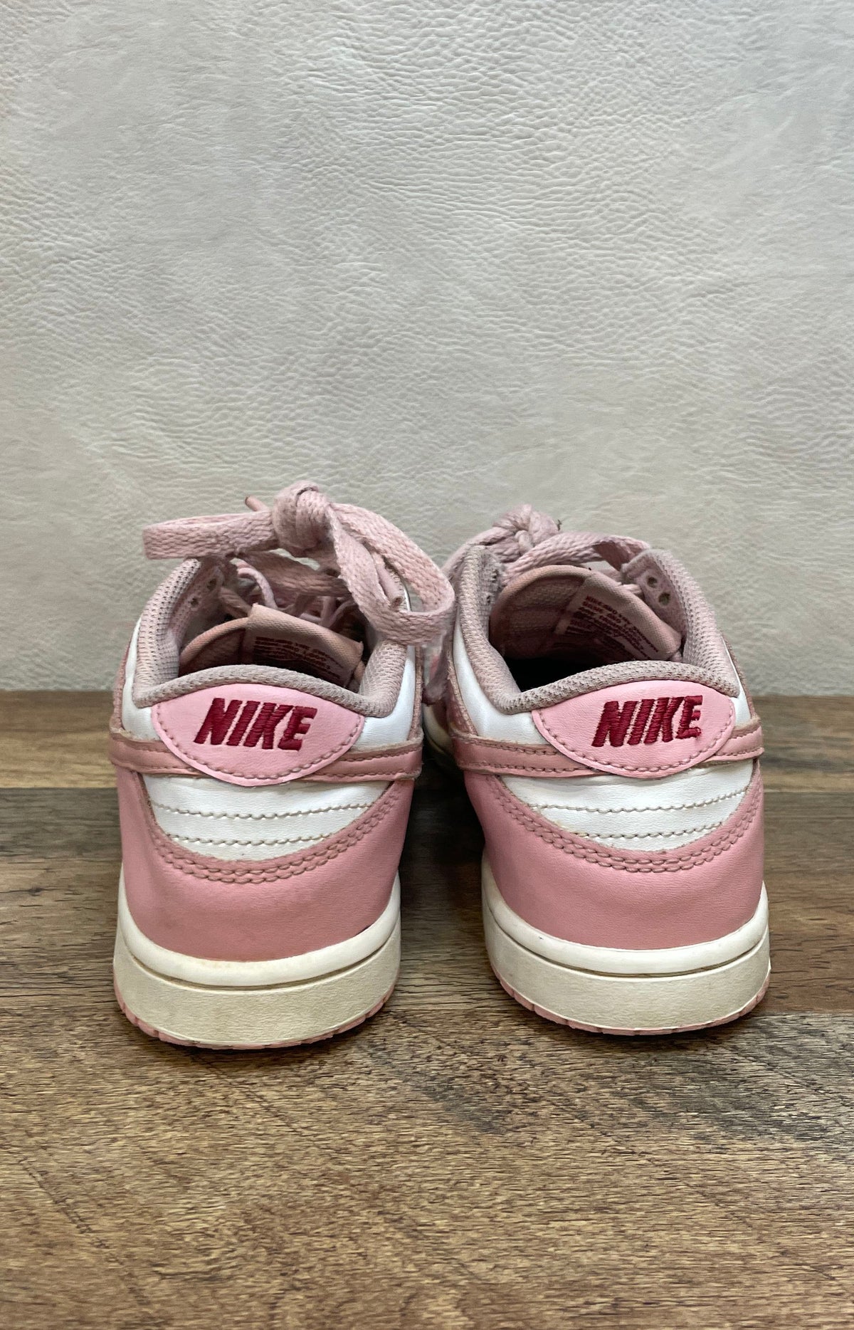 Nike Dunk Low White Medium Soft Pink GS Youth Sneakers Size 2.5Y