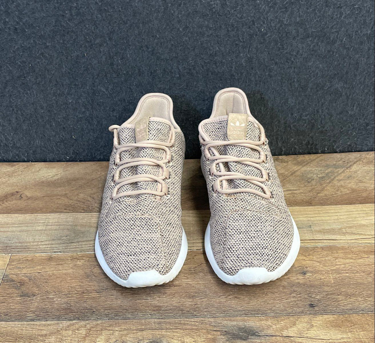 Adidas Tubular Shadow Trace Brown Tan Knit Lifestyle Sneakers Men's Size 9.5