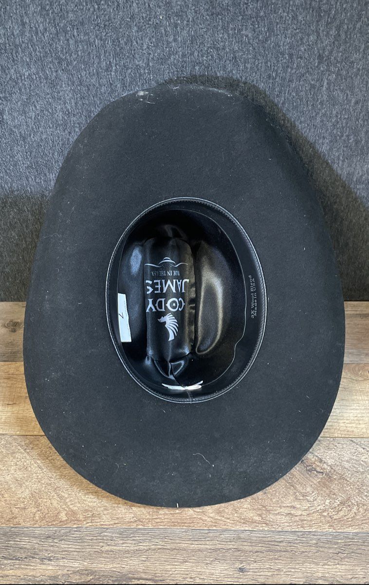 Cody James Men's Black 3X Wool Blend Cowboy Hat Western Cattleman Crease Sz 7