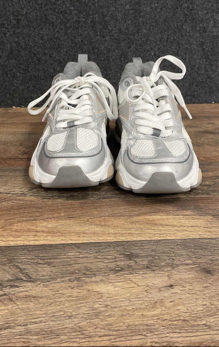 Reebok Turbo Restyle White Metallic Silver Women's Lifestyle Sneakers Size 9