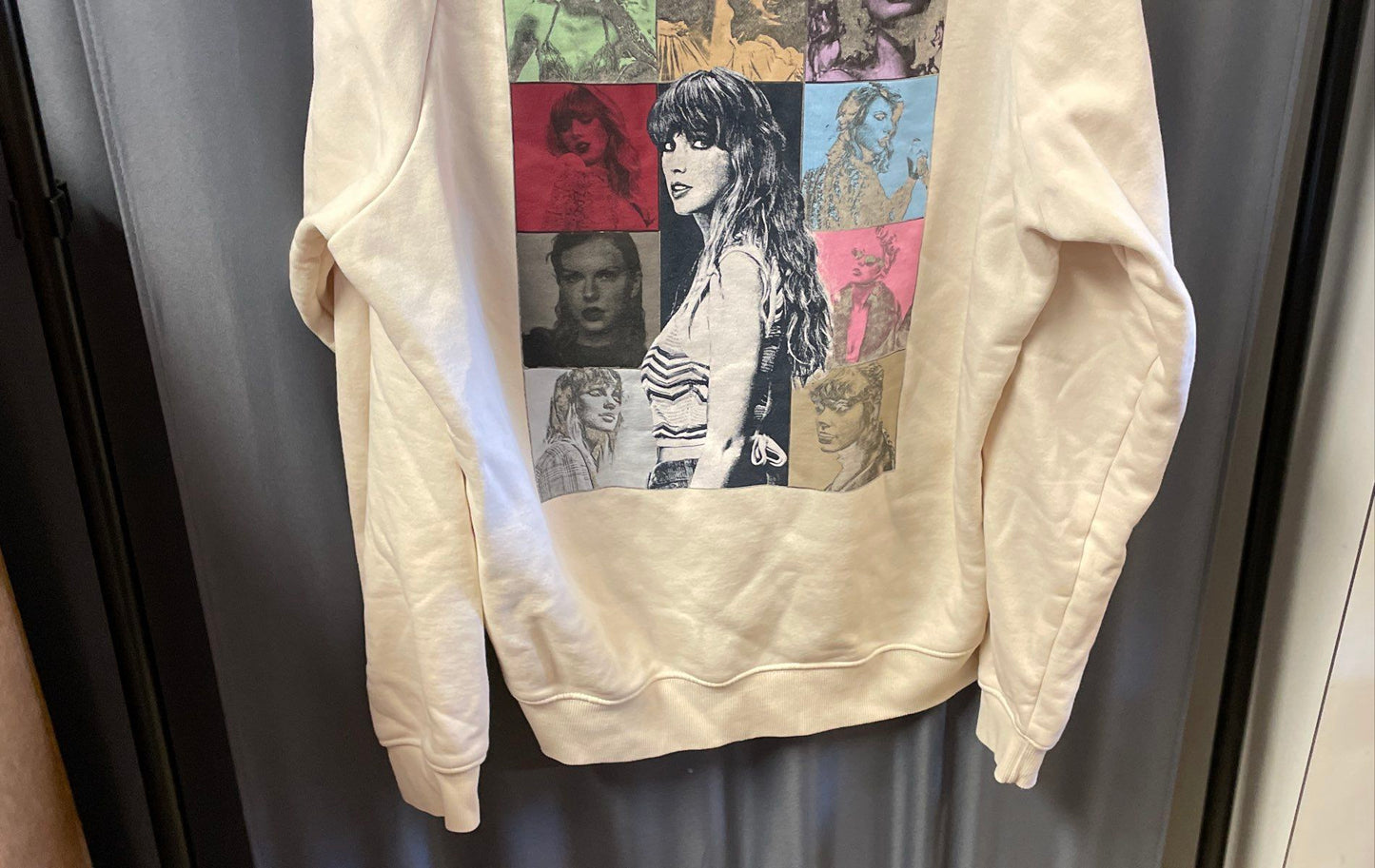 Taylor Swift The Eras Tour Cream Pullover Hoodie Graphic Official Merch Sz L
